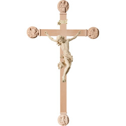 Cristo Barroco en cruz con Evangelistas